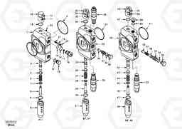 91525 Main control valve, travel straight forward and dipper arm 1 and boom 2. EC55 SER NO 20001-, Volvo Construction Equipment