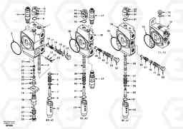 3604 Main control valve, boom 1 and bucket and dipper arm 2 and outlet. EC55 SER NO 20001-, Volvo Construction Equipment