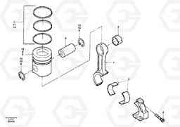 42175 Connecting rod and piston EW130, Volvo Construction Equipment