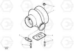 4634 Turbocharger with fitting parts EW130, Volvo Construction Equipment