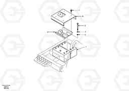 61935 Battery with assembling details EW130, Volvo Construction Equipment