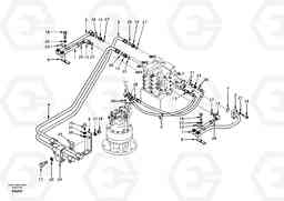 2383 Hydraulic system, control valve to boom and swing EW130, Volvo Construction Equipment