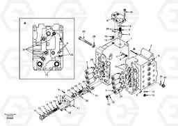 18941 Control valve with fitting parts. EW130, Volvo Construction Equipment