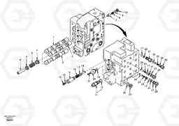 17967 Main control valve, boom and bucket and travel Rh EW130, Volvo Construction Equipment