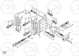 71396 Main control valve, relief valve and dipper arm holding EW130, Volvo Construction Equipment