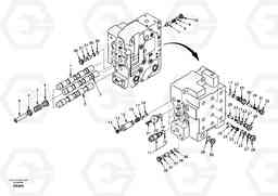 58700 Main control valve, boom and bucket and travel Rh EW130, Volvo Construction Equipment
