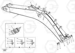 4746 Boom and grease piping, mono EW130, Volvo Construction Equipment