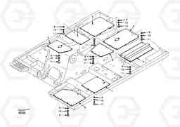 17298 Hatches under engine, hydr.pumps, cooler, m.valve and fuel tank. EC210 APPENDIX FORESTRY VERSION, Volvo Construction Equipment