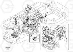 40674 Hydraulic system, control valve to boom and swing EC460B, Volvo Construction Equipment