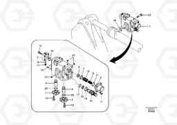 15297 Working hydraulic, dipper arm rupture valve mount. EC460B, Volvo Construction Equipment