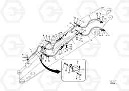 51713 Working hydraulic, bucket cylinder on long dipper arm EC460B, Volvo Construction Equipment