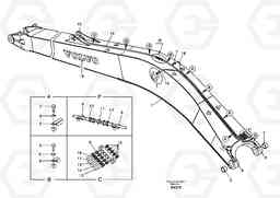 13326 Boom and grease piping, long reach EC460B SER NO INT 11515- EU&NA 80001-, Volvo Construction Equipment