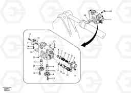 7822 Working hydraulic, dipper arm rupture valve mount. EC360B, Volvo Construction Equipment