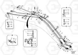 77538 Working hydraulic, dipper arm cylinder on boom. EC360B, Volvo Construction Equipment