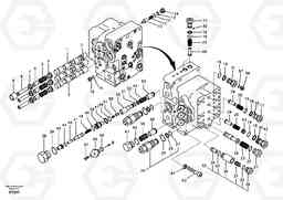 47110 Main control valve, boom and bucket and travel Rh EC290B, Volvo Construction Equipment