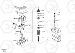 50821 Working hydraulic, remote control valve pedal for hammer and shear EC290B, Volvo Construction Equipment