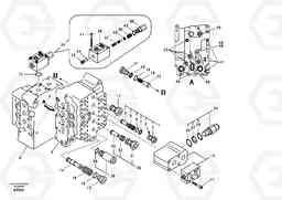 95763 Main control valve, swing and option and dipper arm and travel Lh EC240B, Volvo Construction Equipment