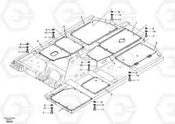 53197 Hatches under engine, hydr.pumps, cooler, m.valve and fuel tank. EC140B, Volvo Construction Equipment