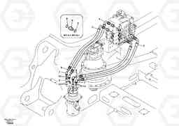 19222 Turning joint line, control valve to turning joint EC140B, Volvo Construction Equipment