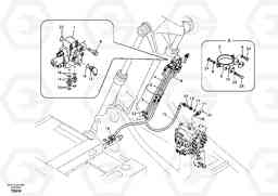 66180 Working hydraulic, 2nd boom cylinder on adjustable boom EC140B, Volvo Construction Equipment