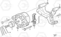 17418 Alternator with assembling details EC460B, Volvo Construction Equipment