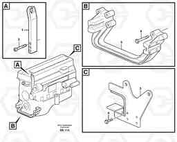 46383 Engine mounting EC460C, Volvo Construction Equipment