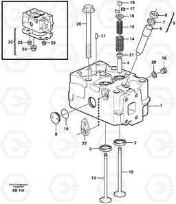 31901 Cylinder head EC330B, Volvo Construction Equipment