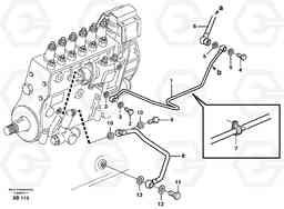 19909 Fuel system, oil pipe EC360B, Volvo Construction Equipment