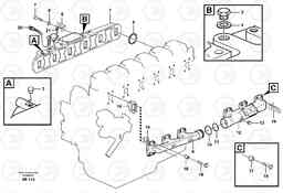 27448 Inlet manifold and exhaust manifold EC360B, Volvo Construction Equipment