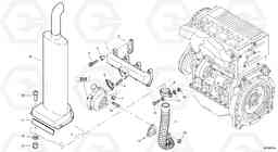 6378 Exhaust system L35 TYPE 186, 188, 189 SER NO - 2200, Volvo Construction Equipment