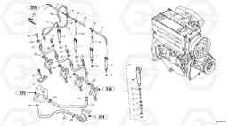 1073 Injection pipes, Injection valve L32 TYPE 184 SER NO - 2200, Volvo Construction Equipment
