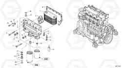 3364 Engine - oil cooler L45B S/N 1941500 - S/N 1951500 -, Volvo Construction Equipment