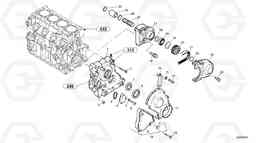 6749 Timing gear housing (front cover) L32B TYPE 184, Volvo Construction Equipment