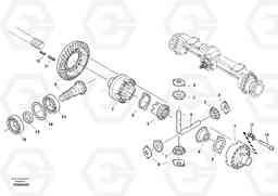 18254 Differential carrier - assy rear axle L30B TYPE 182, 183, 185 SER NO 3000 -, Volvo Construction Equipment
