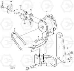 76518 Water pump with fitting parts L120D, Volvo Construction Equipment