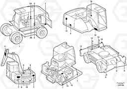 9575 Sign plates and transfer,outer location EW160 SER NO 1001-1912, Volvo Construction Equipment