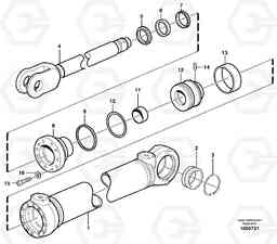 97716 Hydraulic cylinder L110E S/N 1002 - 2165 SWE, 60001- USA,70201-70257BRA, Volvo Construction Equipment