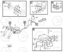 102134 Hydraulic system for support blade, undercarriage EW140 SER NO 1001-1487, Volvo Construction Equipment