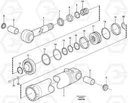 90181 Hydraulic cylinder, tilting L110E S/N 1002 - 2165 SWE, 60001- USA,70201-70257BRA, Volvo Construction Equipment