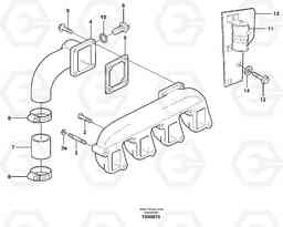 82681 Induction manifold with fitting parts EW140 SER NO 1001-1487, Volvo Construction Equipment