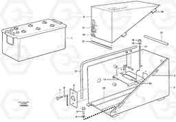 63205 Battery box with fitting parts L120E S/N 16001 - 19668 SWE, 64001- USA, 70701-BRA, Volvo Construction Equipment