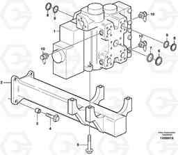 52503 Control valve with fitting parts. L110E S/N 1002 - 2165 SWE, 60001- USA,70201-70257BRA, Volvo Construction Equipment