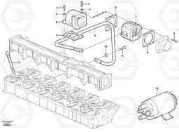 25851 Pre-heater with fitting parts EC240B, Volvo Construction Equipment