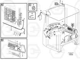 33038 Cable harness, electr. heated rear-view mirror L110E S/N 2202- SWE, 61001- USA, 70401-BRA, Volvo Construction Equipment