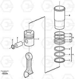 20851 Cylinder liner and piston L330E, Volvo Construction Equipment