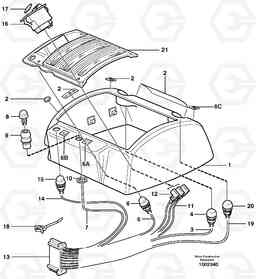 53495 Cable harnesses, gear lever carrier L220E SER NO 2001 - 3999, Volvo Construction Equipment