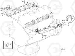 46411 Inlet manifold and exhaust manifold L330E, Volvo Construction Equipment