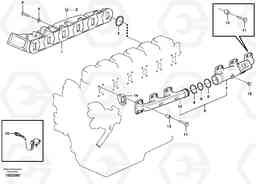 13692 Inlet manifold and exhaust manifold G700B MODELS S/N 35000 -, Volvo Construction Equipment
