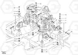 36491 Engine mount EC240B SER NO INT 12641- EU & NA 80001-, Volvo Construction Equipment
