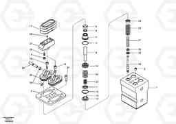 50823 Remote control valve pedal, travel motor EC240B, Volvo Construction Equipment
